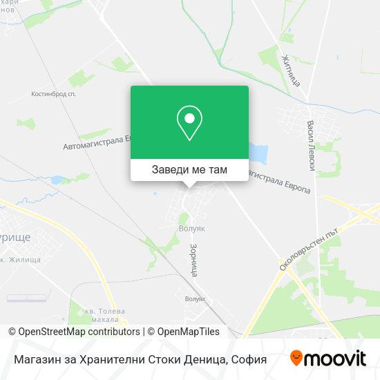 Магазин за Хранителни Стоки Деница карта