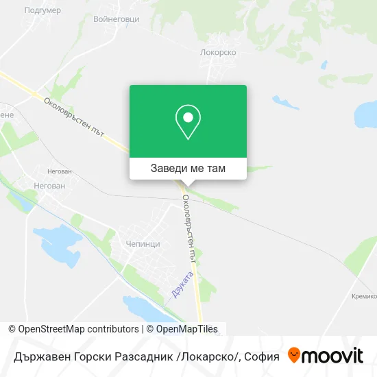 Държавен Горски Разсадник /Локарско/ карта