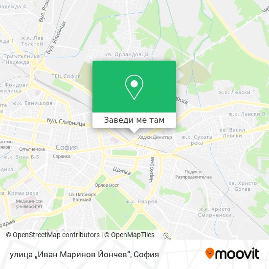 улица „Иван Маринов Йончев“ карта