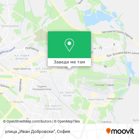 улица „Иван Добровски“ карта