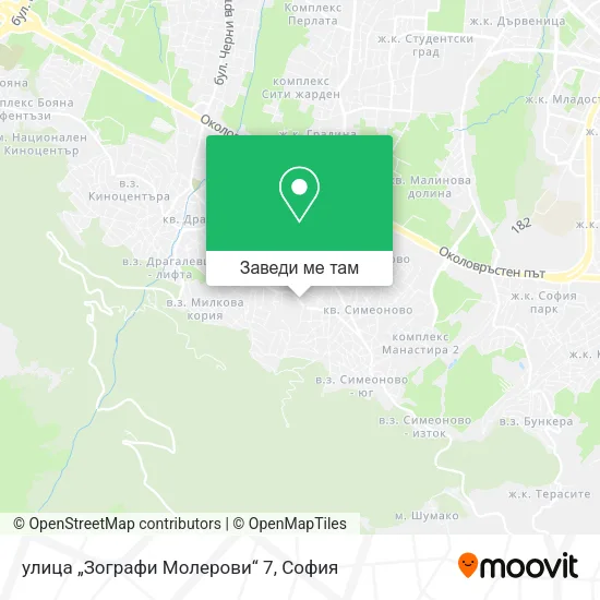 улица „Зографи Молерови“ 7 карта