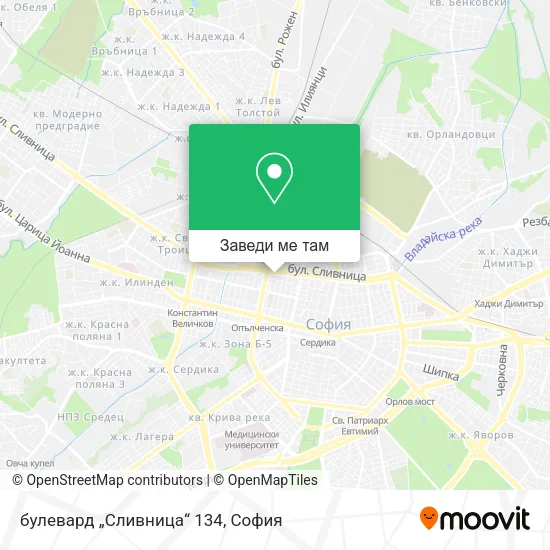 булевард „Сливница“ 134 карта