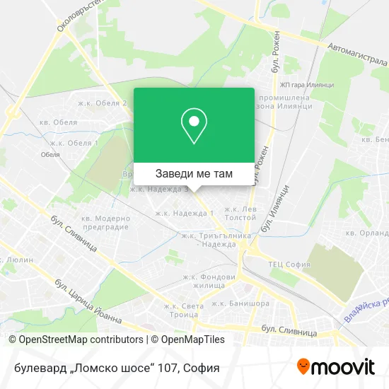 булевард „Ломско шосе“ 107 карта