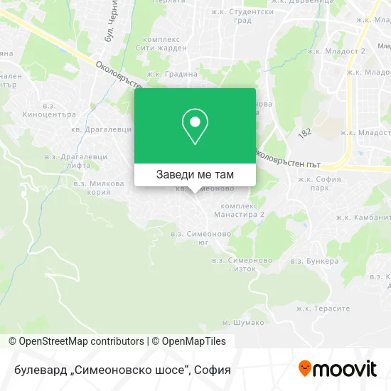 булевард „Симеоновско шосе“ карта
