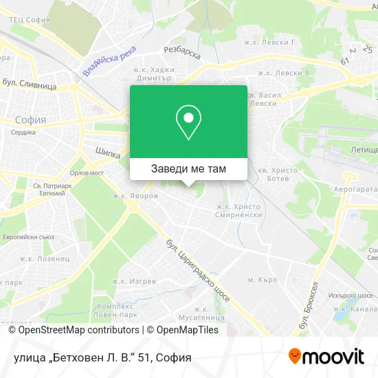 улица „Бетховен Л. В.“ 51 карта
