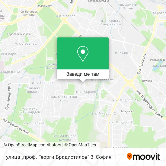 улица „проф. Георги Брадистилов“ 3 карта
