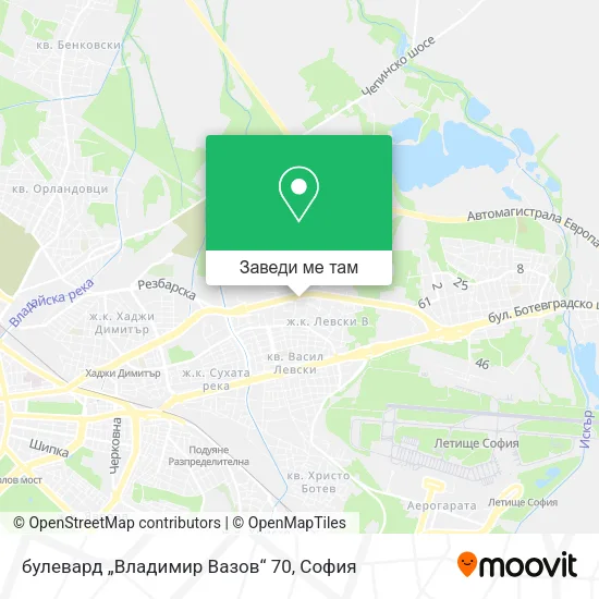 булевард „Владимир Вазов“ 70 карта
