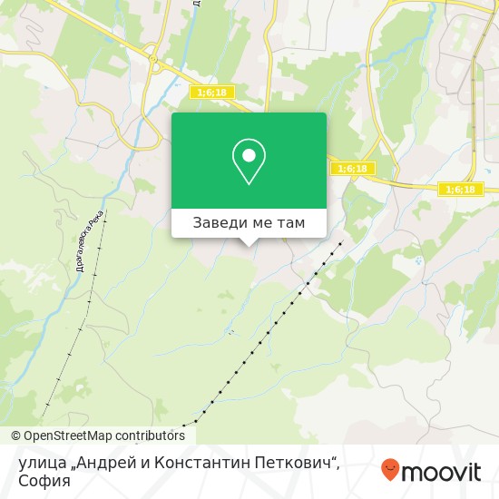 улица „Андрей и Константин Петкович“ карта