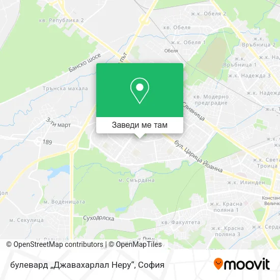 булевард „Джавахарлал Неру“ карта
