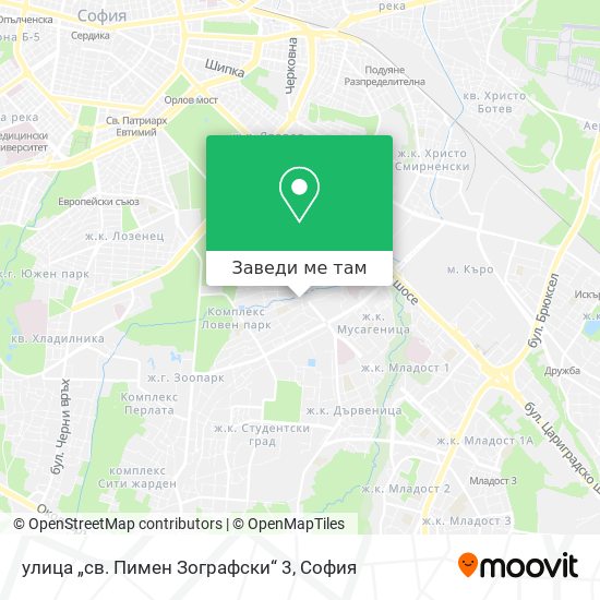 улица „св. Пимен Зографски“ 3 карта