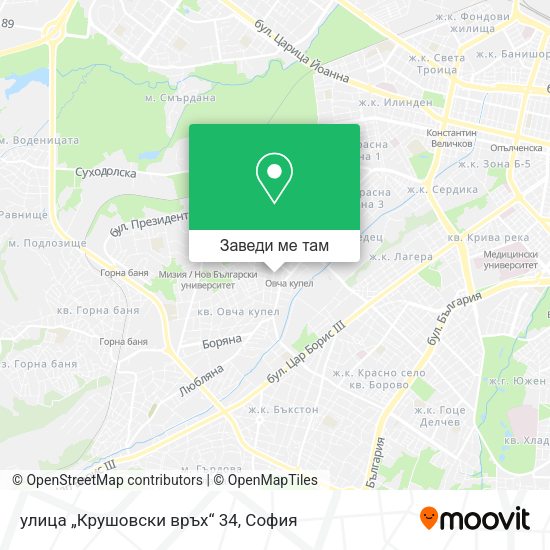 улица „Крушовски връх“ 34 карта