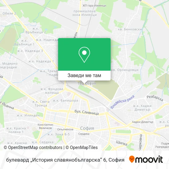 булевард „История славянобългарска“ 6 карта
