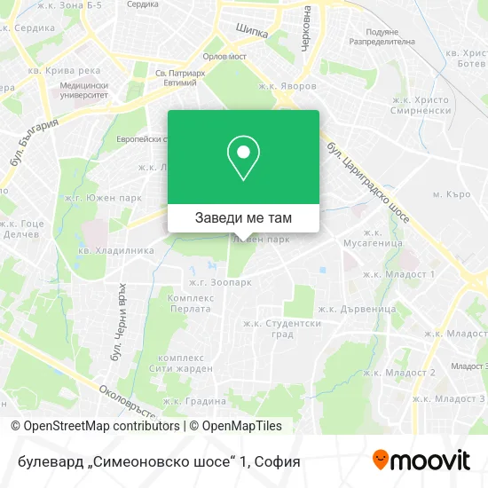 булевард „Симеоновско шосе“ 1 карта