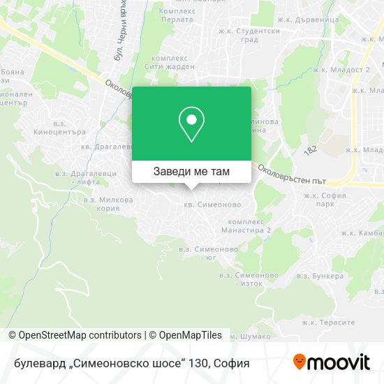 булевард „Симеоновско шосе“ 130 карта