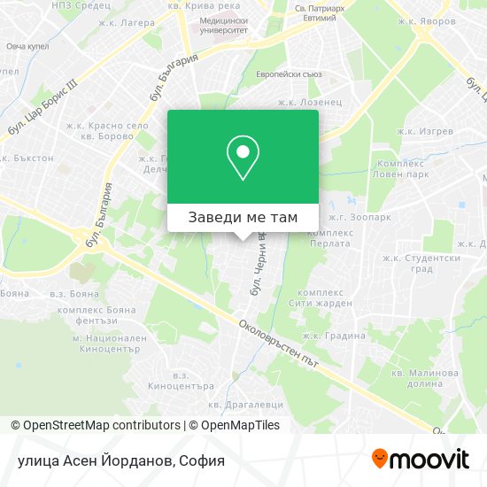 улица Асен Йорданов карта
