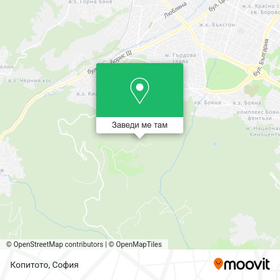 Копитото карта