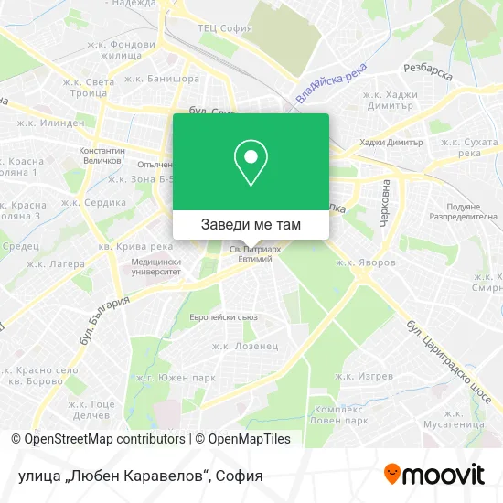 улица „Любен Каравелов“ карта