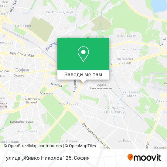 улица „Живко Николов“ 25 карта
