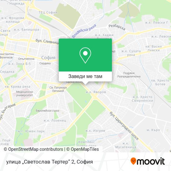 улица „Светослав Тертер“ 2 карта