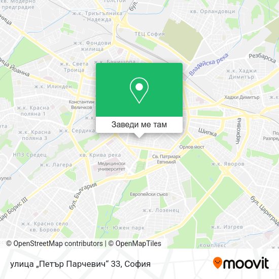 улица „Петър Парчевич“ 33 карта