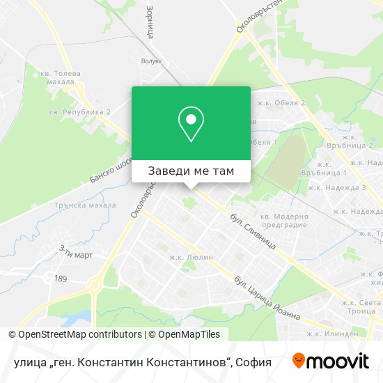 улица „ген. Константин Константинов“ карта