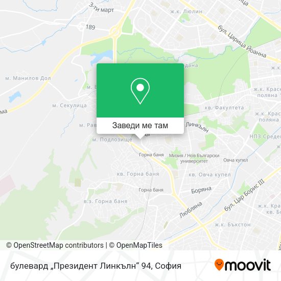 булевард „Президент Линкълн“ 94 карта