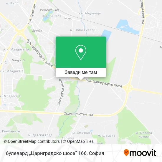 булевард „Цариградско шосе“ 166 карта