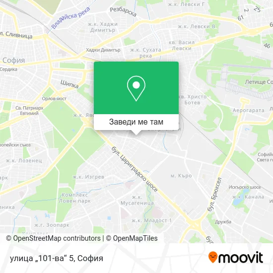 улица „101-ва“ 5 карта