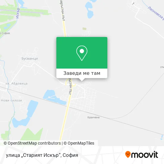 улица „Старият Искър“ карта