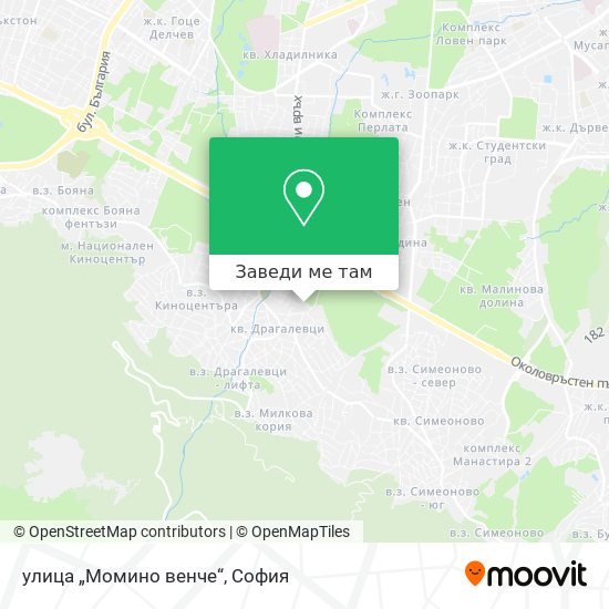 улица „Момино венче“ карта