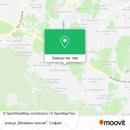 улица „Момино венче“ карта