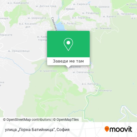 улица „Горна Батийница“ карта