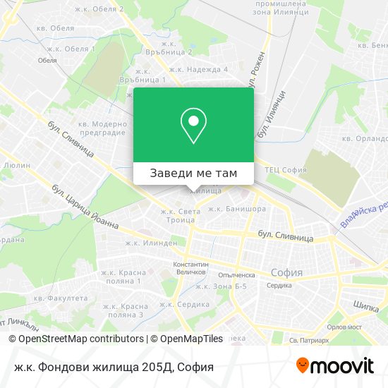 ж.к. Фондови жилища 205Д карта