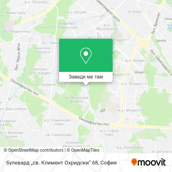 булевард „св. Климент Охридски“ 68 карта