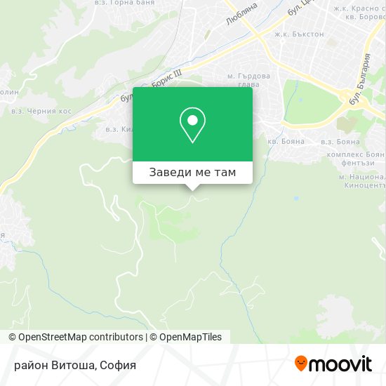 район Витоша карта