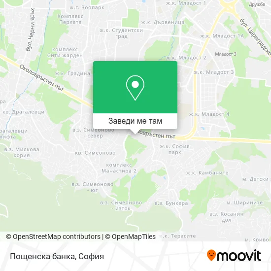 Пощенска банка карта