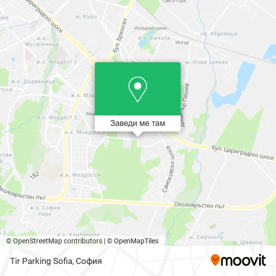 Tir Parking Sofia карта