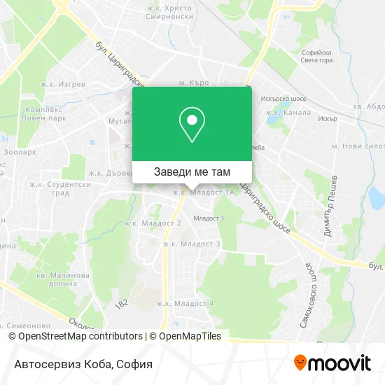 Автосервиз Коба карта