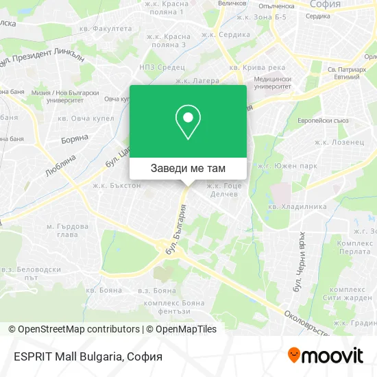 ESPRIT Mall Bulgaria карта