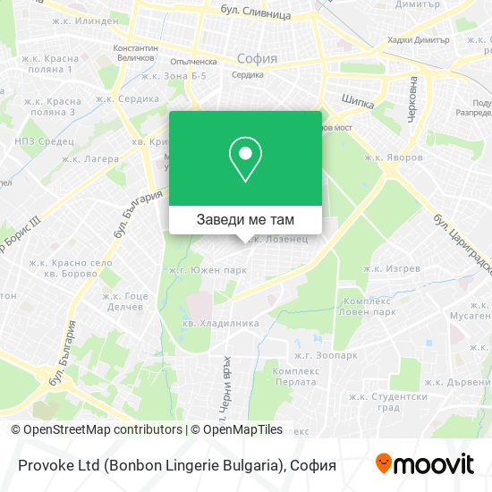 Provoke Ltd (Bonbon Lingerie Bulgaria) карта