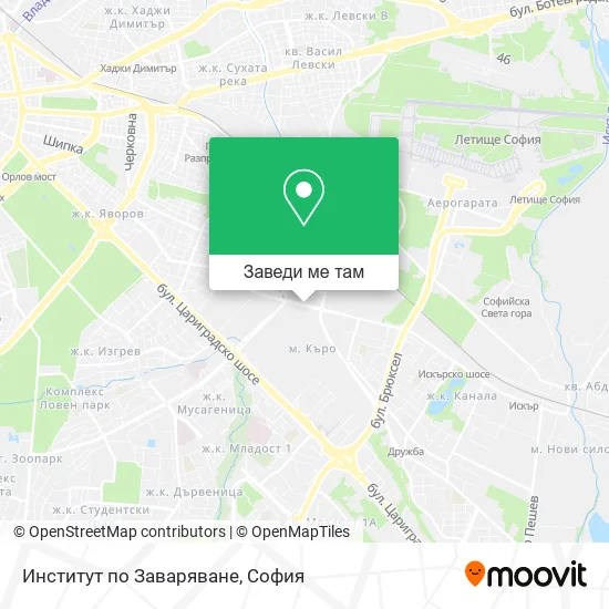 Институт по Заваряване карта