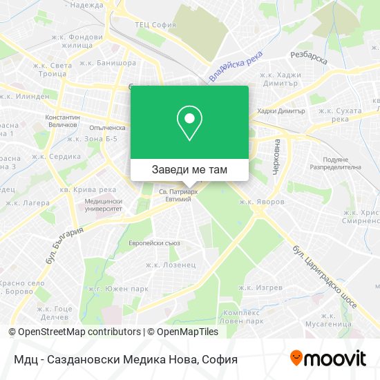 Мдц - Саздановски Медика Нова карта