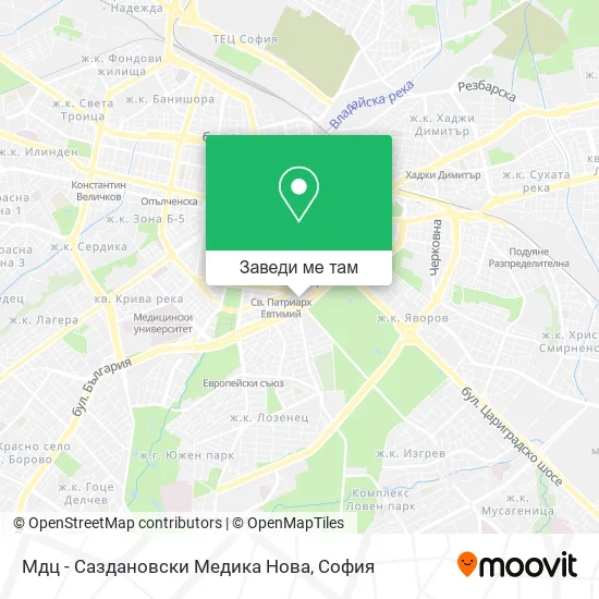 Мдц - Саздановски Медика Нова карта