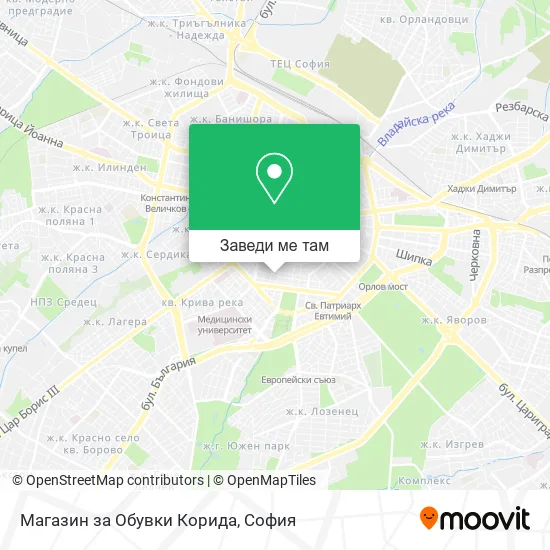 Магазин за Обувки Корида карта