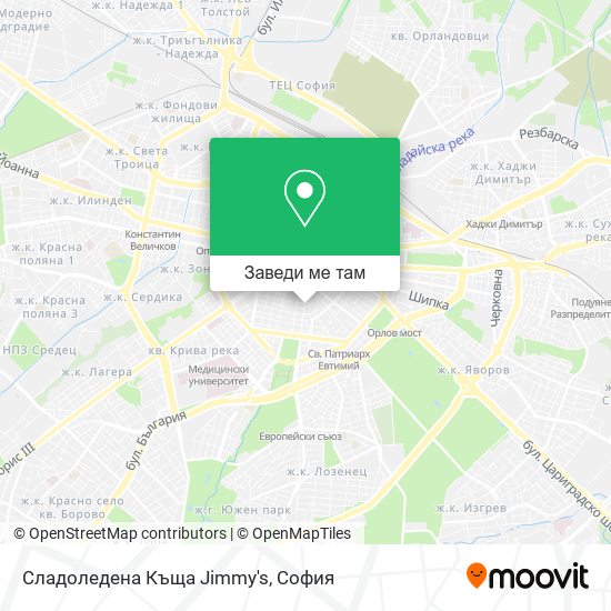 Сладоледена Къща Jimmy's карта