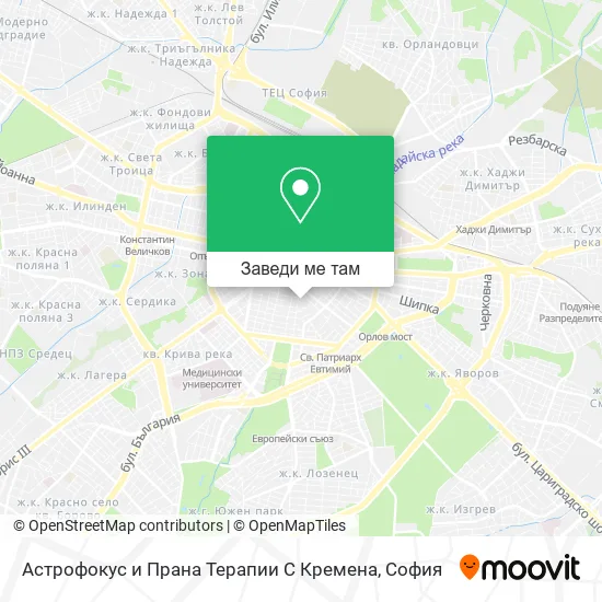 Астрофокус и Прана Терапии С Кремена карта