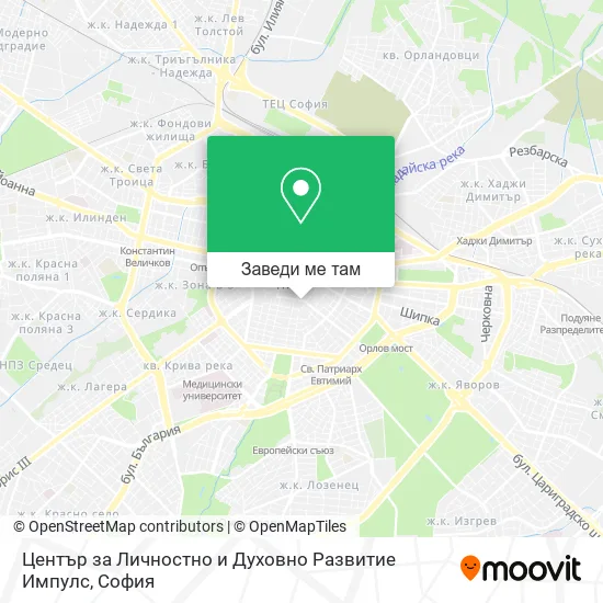 Център за Личностно и Духовно Развитие Импулс карта