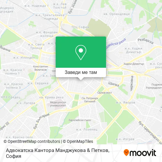 Адвокатска Кантора Манджукова & Петков карта