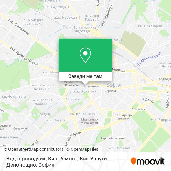 Водопроводчик, Вик Ремонт, Вик Услуги Денонощно карта