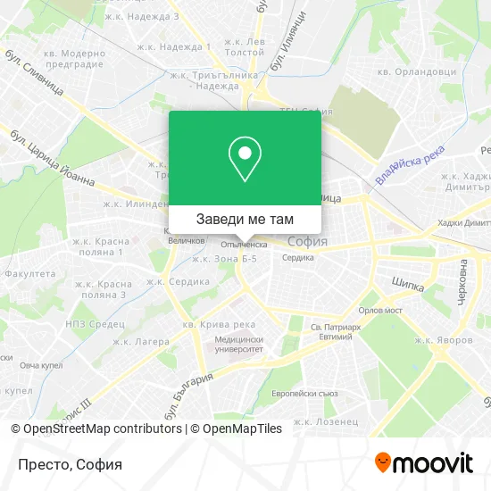 Престо карта